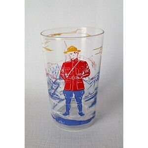 Vintage Royal Mounted Canadian Police Drinking Glass 1960s